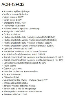 Klimatizační jednotka coolexpert ACH-12FCI3 3,5 kW - 6