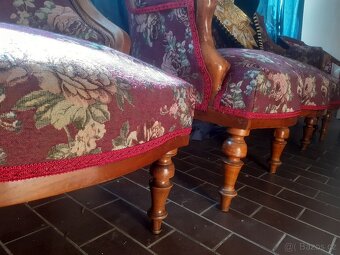 Starožitna sofa 2 křesla - 6