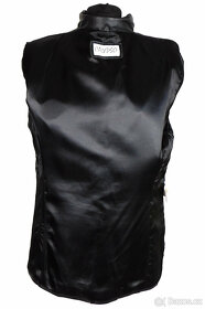 Kožená dámská černá bunda na zip CALYPSO vel. L - 6
