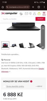Top téměř nové Manažerské Lenovo B50-50 Limited - 6