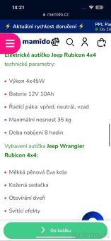 Elektrické autíčko Jeep 4x4 - 6