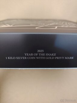 Stříbrná mince 1 Kg Lunar Series III Snake 2025 Privy Mark - 6