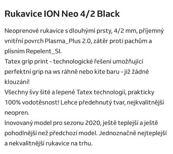 Neoprenové rukavice ION Neo 4/2 BLACK, vel. 54/XL - 6
