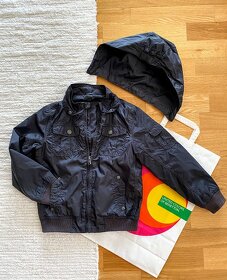 BENETTON JAKO NOVÁ BUNDA S KAPUCÍ 4-5let, 110 - 6