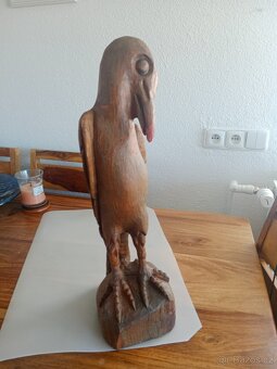 Dřevěná soška mytického ptáka - 6