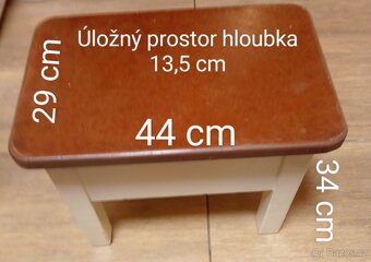 Dřevěná stolička s úložným prostorem - 6