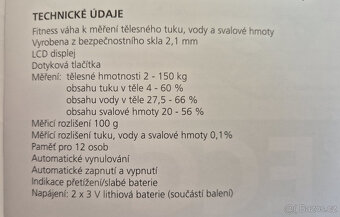 Chytrá váha (+tuk,voda,svaly) - jako nová, návod - 6