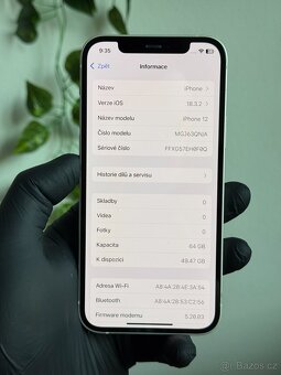 iPhone 12 64GB bílý - 100% baterie - 6