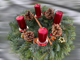 Adventní dekorace, věnce a svícny - 6
