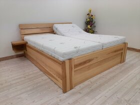 Nová dřevěná masivní postel, jasan, nosnost 700 kg, Odvezu - 6