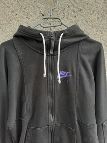 Vintage y2k Nike Air černá mikina s kapucí na zip hoodie - 6