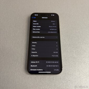 iPhone 15 Pro 128GB, 100% baterie, rok záruka - 6