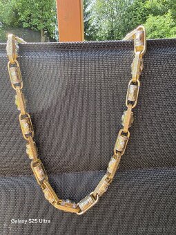 Pánský zlatý řetízek 14k ,585 Versace - 6