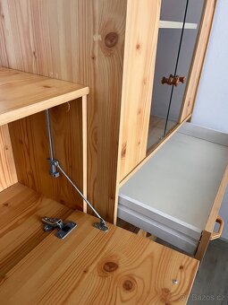 Dřevěná komoda a policová skříň - sada - 6