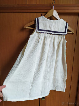 Nové letní šaty s límečkem, námořnice, H&M, vel. 122 - 6