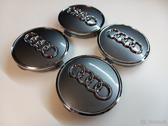 Středové krytky Audi 61x58mm, Stříbrná - 6