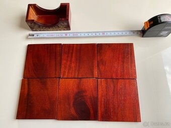 Dřevěné podtácky s perletí Vintage asijský styl - 6