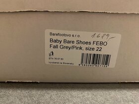 Dětské boty BABY BARE SHOES FEBO FALL GREY/PINK, vel. 22 - 6
