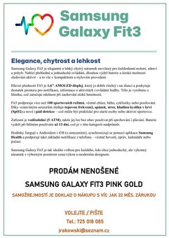 🆕 Samsung Galaxy Fit3 – jako nové, 1 měsíc staré - 6