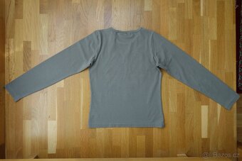Dívčí khaki tričko s dlouhým rukávem vel. 140 - 6