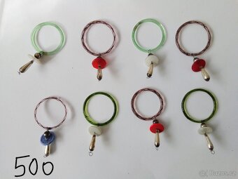 Různé, vánoční ozdoby -staré, korálkové, baňky - 6