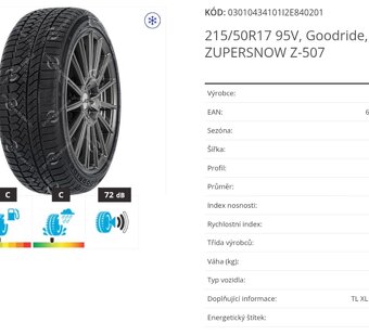215/50r17 - 6