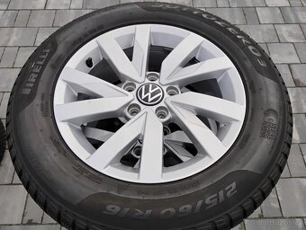 Alu kola 5x112, 6,5Jx16, ET41, zimní pneu 215/60/R16 - 6