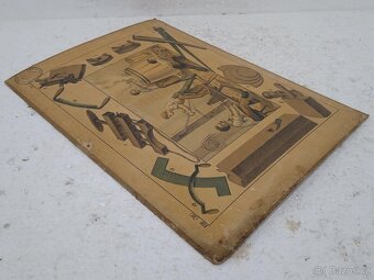 Bednář - školní pomůcka 1856 - 36,5x26,5cm - 6