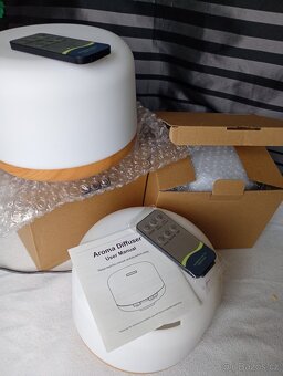 nový aroma difuzér + lampa + dálkové ovl. + zvlčovač vzduchu - 6