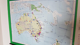 Stará školní mapa Austrálie a Nový Zéland - rok vydání 1991 - 6