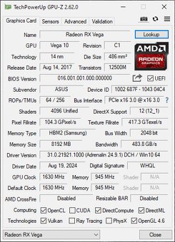 Grafická karta, ASUS ROG STRIX GAMING RX VEGA 64 O8G - 8GB - 6