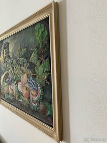 Prodám obraz zátiší s jídlem - 104x80 cm - 6