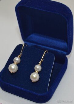 Zlaté náušnice Perly - 6