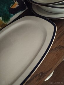 Porcelánový talíře zdobené pravím zlatem - 6