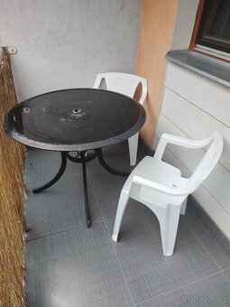 ⭐⭐⭐ZAHRADNÍ POSEZENÍ KOMPLET STOLEK+ 2x ŽIDLE + SLUNEČNÍK - 6