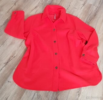 Dámský flaušový košilový kabát - SAMOON - vel.48. - 6