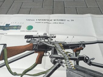 Prodam plakat univerzalni kulomet vzor 59, original - 6