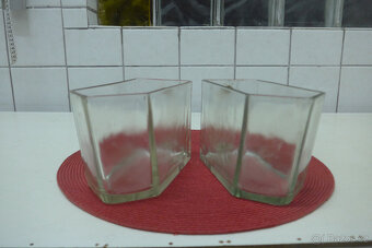 Skleněné Retro Zásobniky na Mouku...2ks - 6