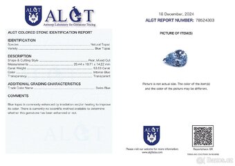 DIAMANTOVÝ PŘÍVĚSEK TOPAZ 53.63ct. TOP - 6