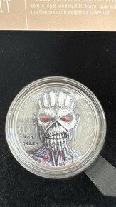 Jedinečná kpl. série stříbrných mincí IRON MAIDEN + Eddie - 6