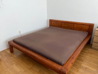 Rám manželské postele masiv, rošty zdarma - 6