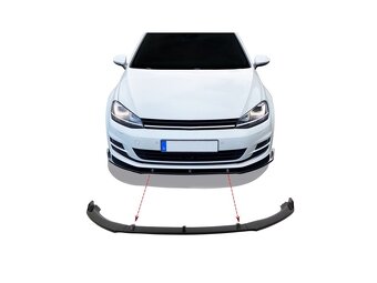 Spoiler pod přední nárazník VW GOLF 7 2012- ČERNÝ LESK - 6