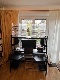 Herní / pracovní stůl IKEA FREDDE černý 140/185x74x146 - 6