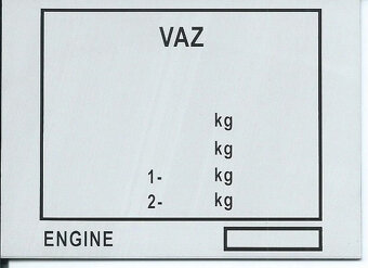 Štítky na GAZ, TAZ, UAZ, VAZ - 6