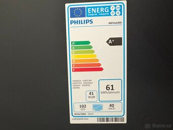 Televize 4K UHD, 102 cm (40") Philips 40PUT6400 , Android - 6