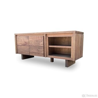 TV masivní komoda PUNE – dub 200 cm - 6