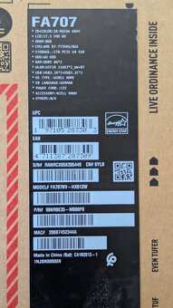 Asus TUF Gaming FA707 RYZEN 7 NVIDIA RTX 4060 8GB, 16GB/1TB - 6