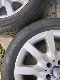 4ks alu disky orig. Mercedes 5x112 R18 pneu 245/50 R18 7mm - 6