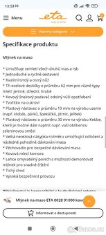 Mlýnek na maso ETA 0028 91000 kovové - 6