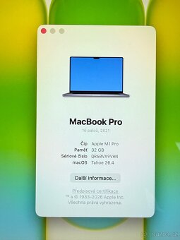 MacBook PRO 16” M1 PRO/32 GB RAM/1 TB SSD/94% - 6